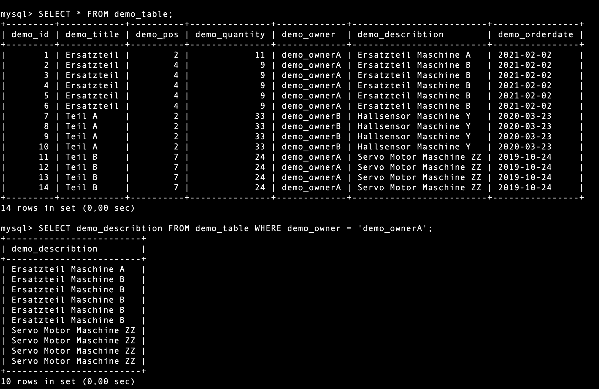 mysql_snippe